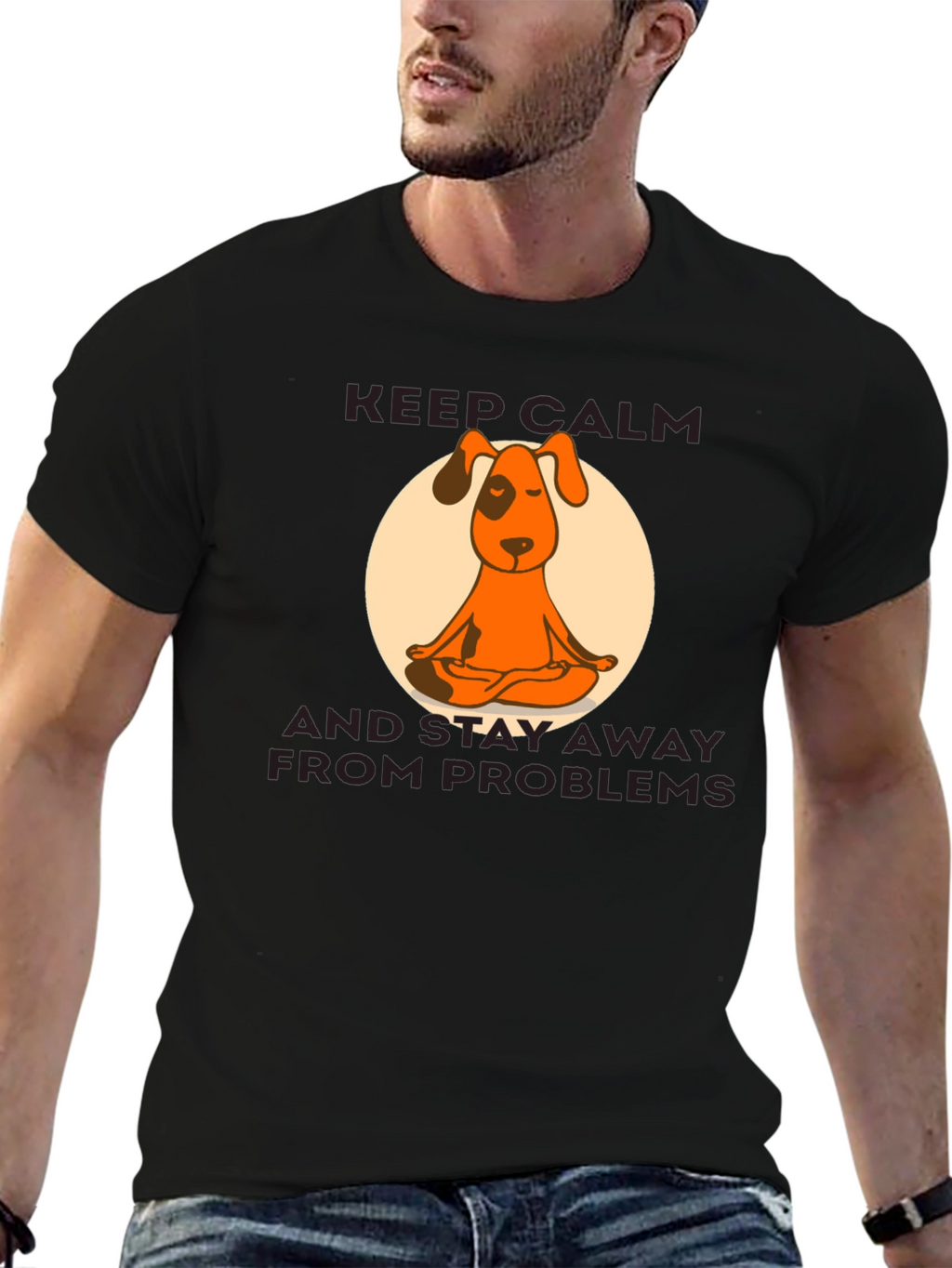 Zen Dog Graphic Tee - Keep Calm