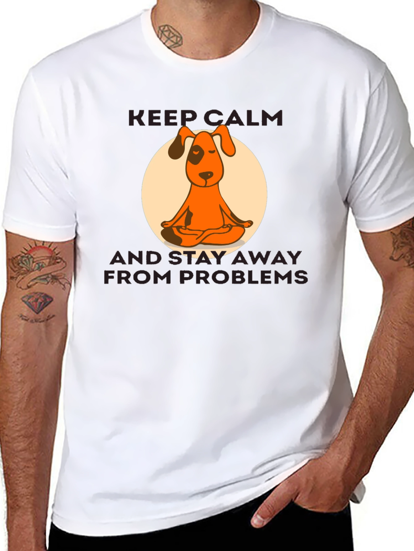 Zen Dog Graphic Tee - Keep Calm