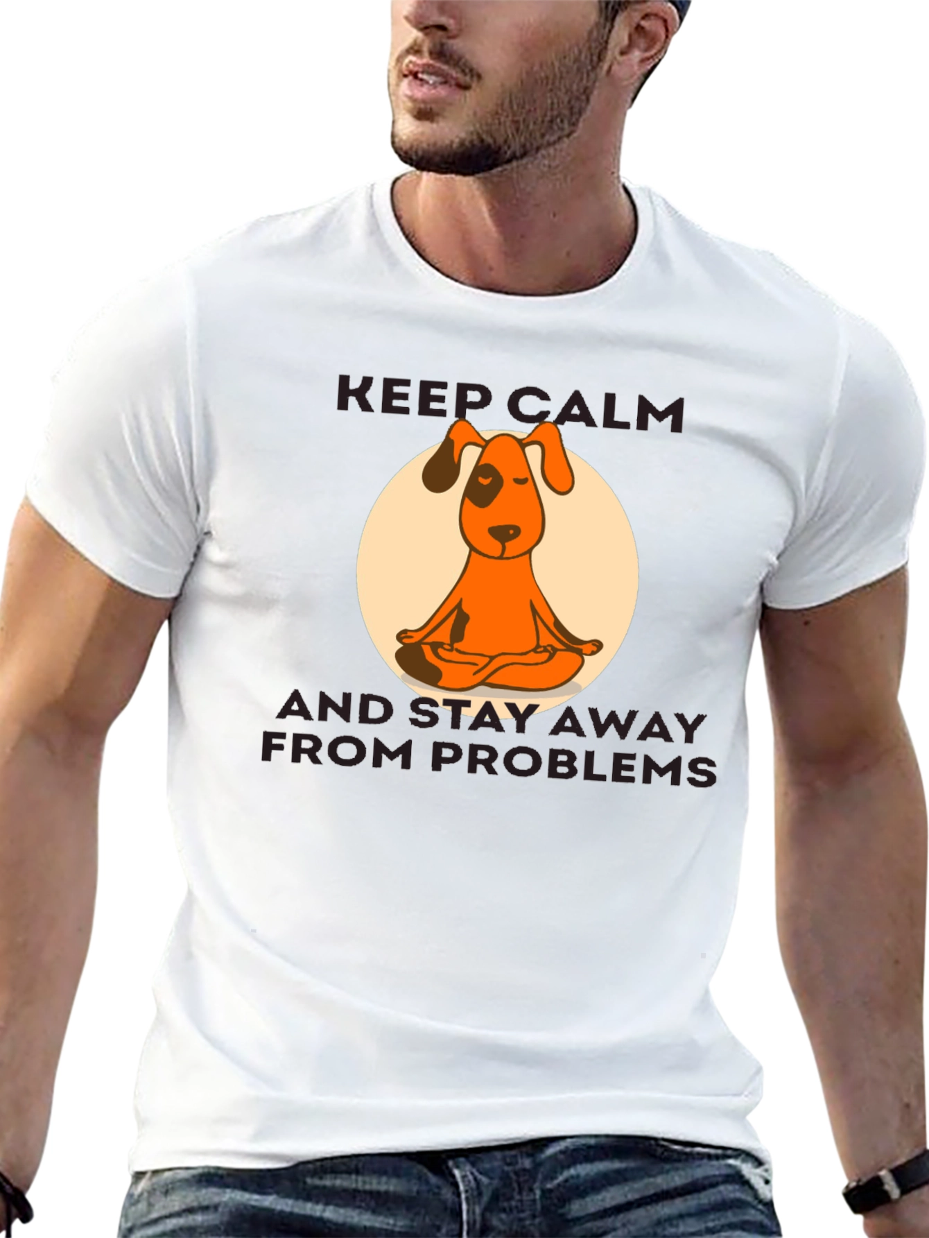 Zen Dog Graphic Tee - Keep Calm