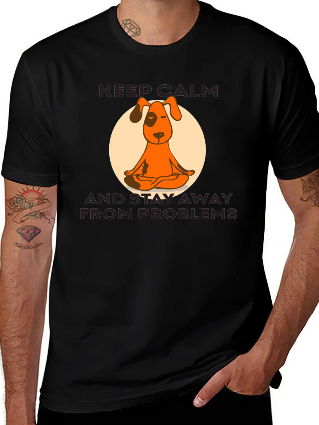 Zen Dog Graphic Tee - Keep Calm
