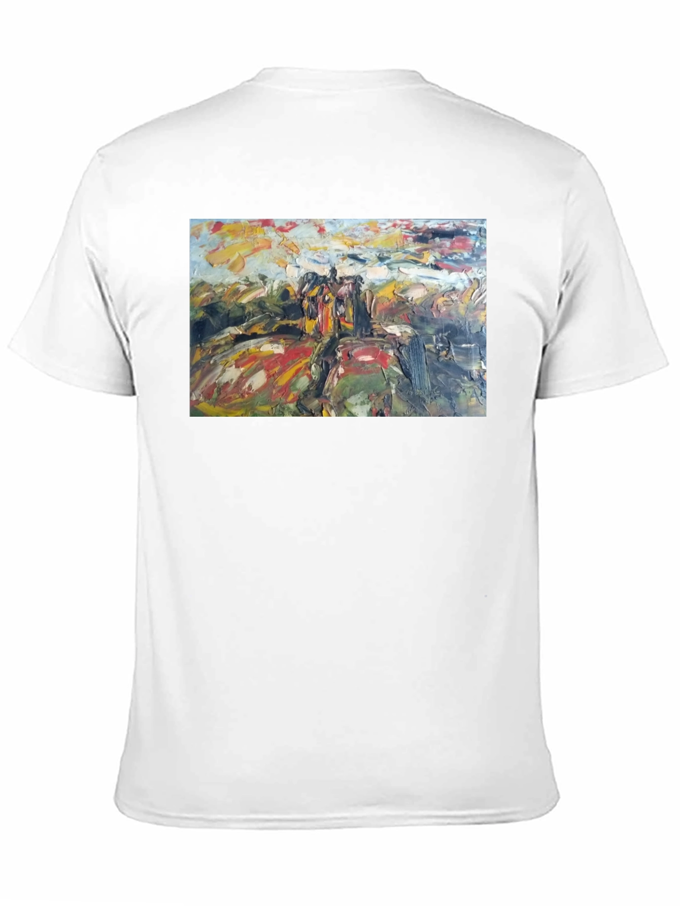 Abstract Art Print Black Cotton Tee