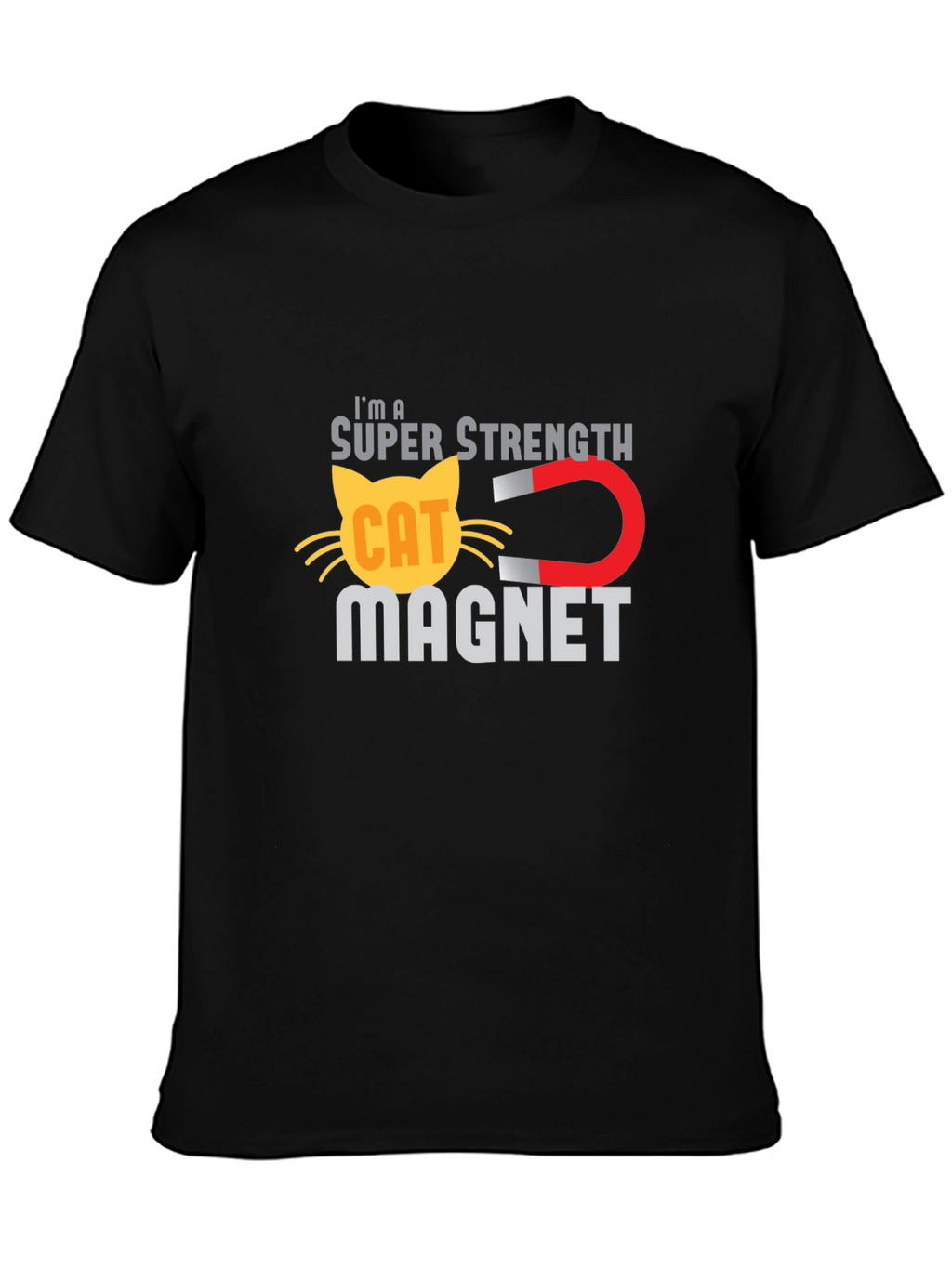 Super Strength Cat Magnet Funny T-Shirt