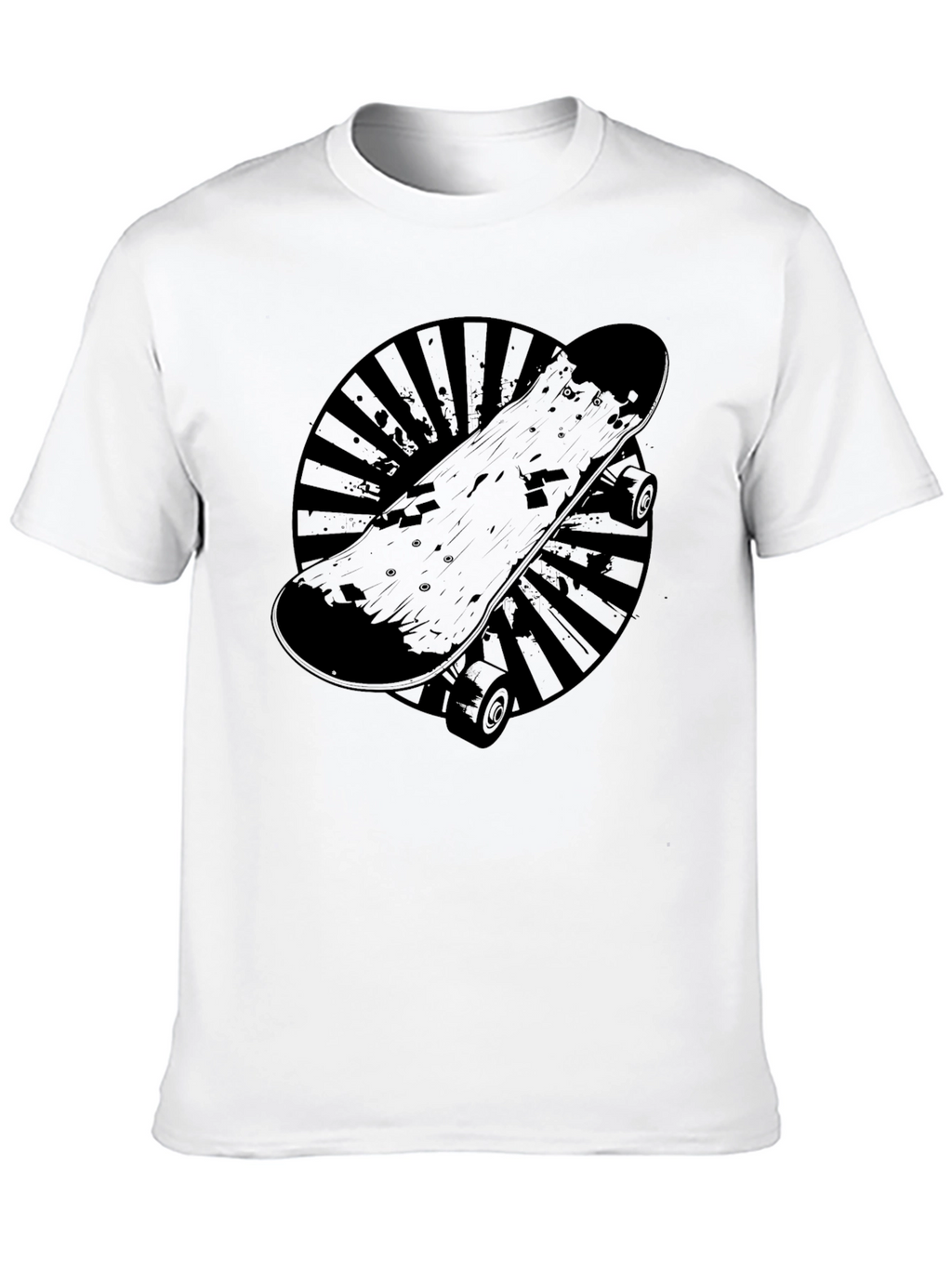 Skateboard Graphic T-Shirt - Cool Black Tee