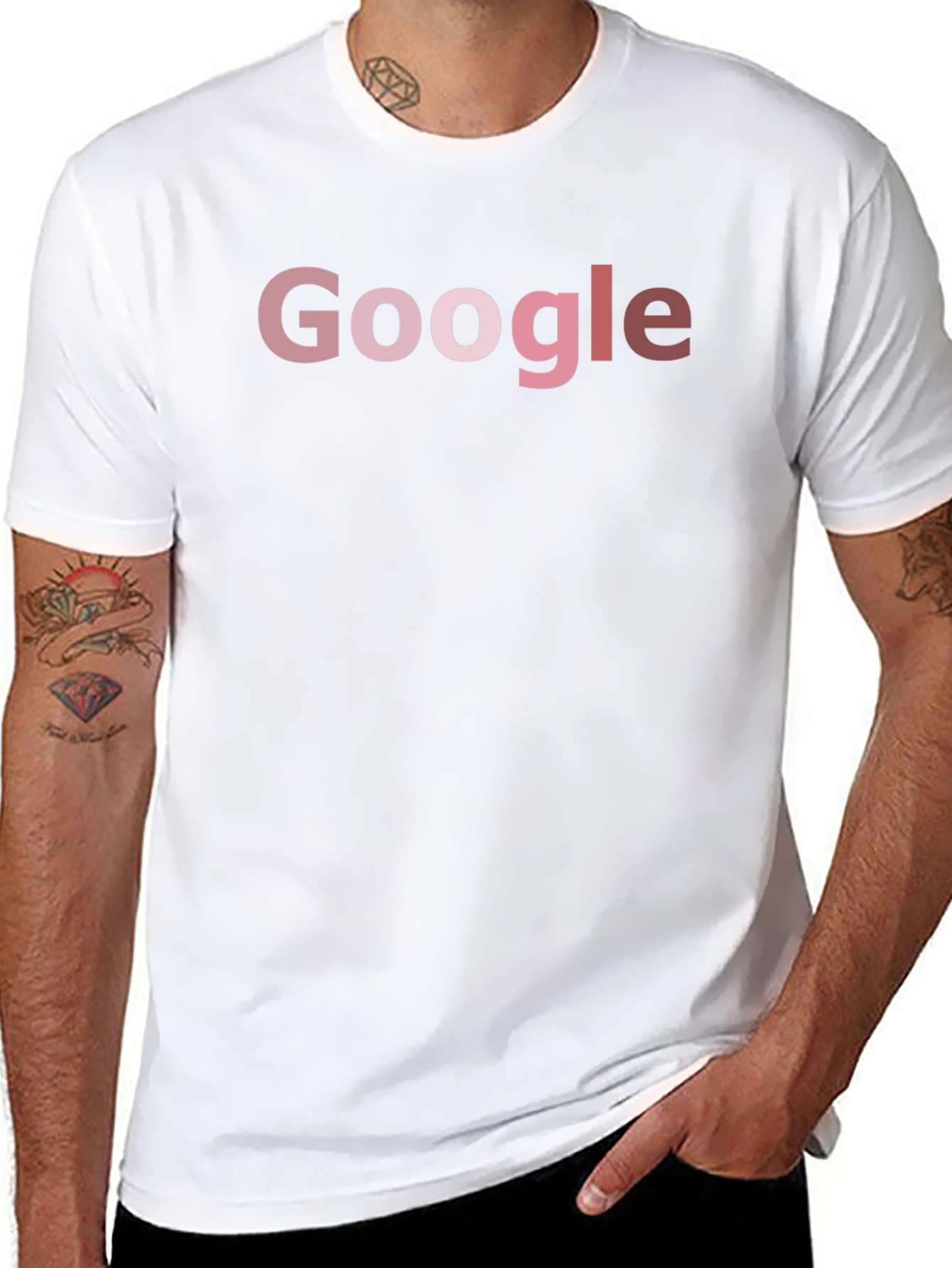 Google Gradient T-Shirt - Stylish Black Tee