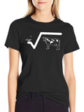 Math Humor T-Shirt: Square Root of Duck Cow