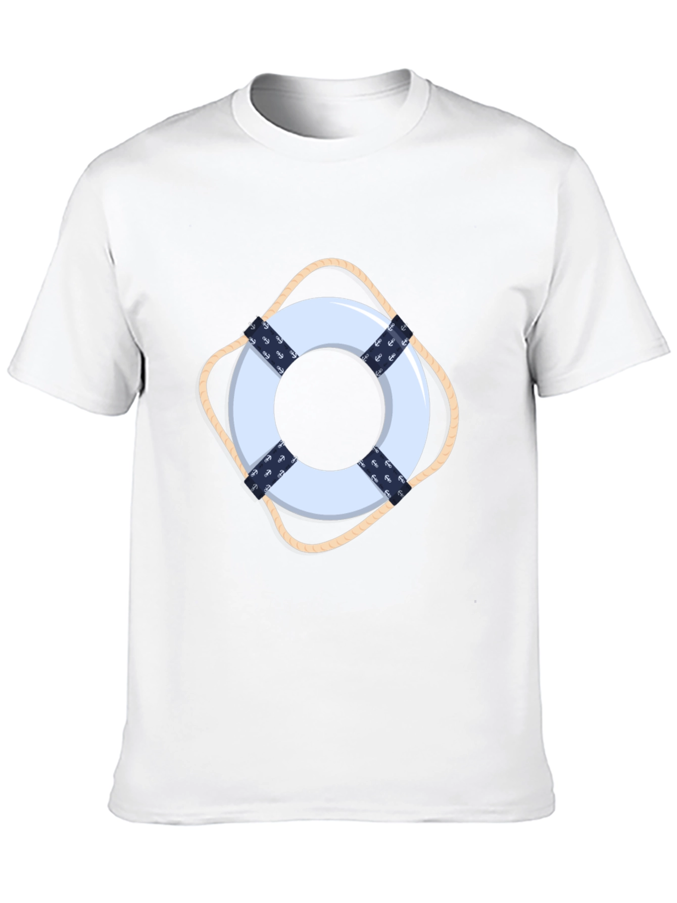 Nautical Lifebuoy Graphic Black Tee
