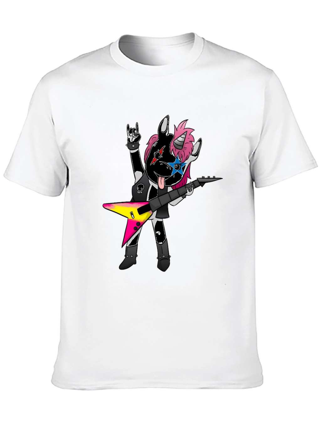 Rockstar Unicorn Graphic Tee - Black