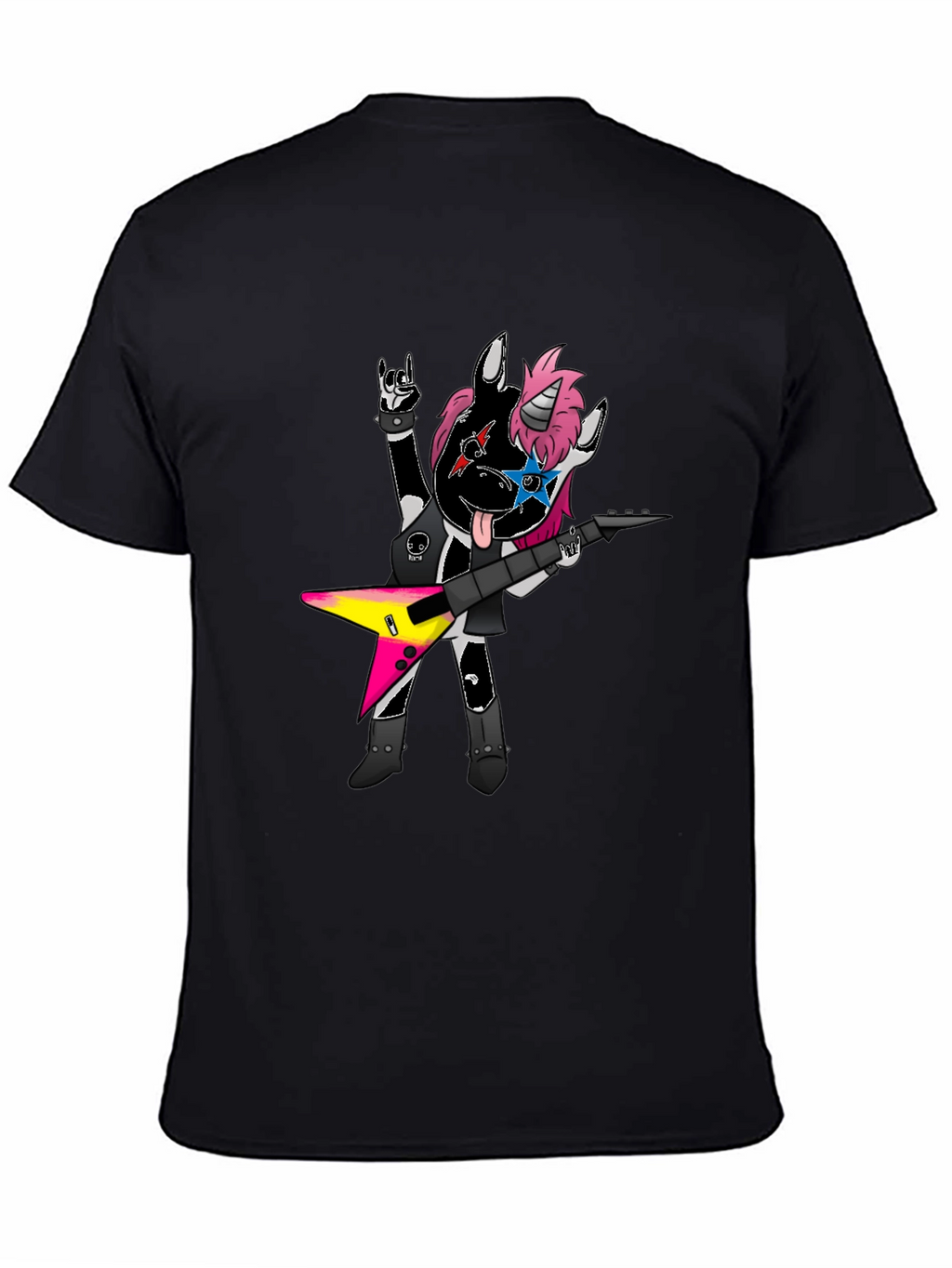Rockstar Unicorn Graphic Tee - Black