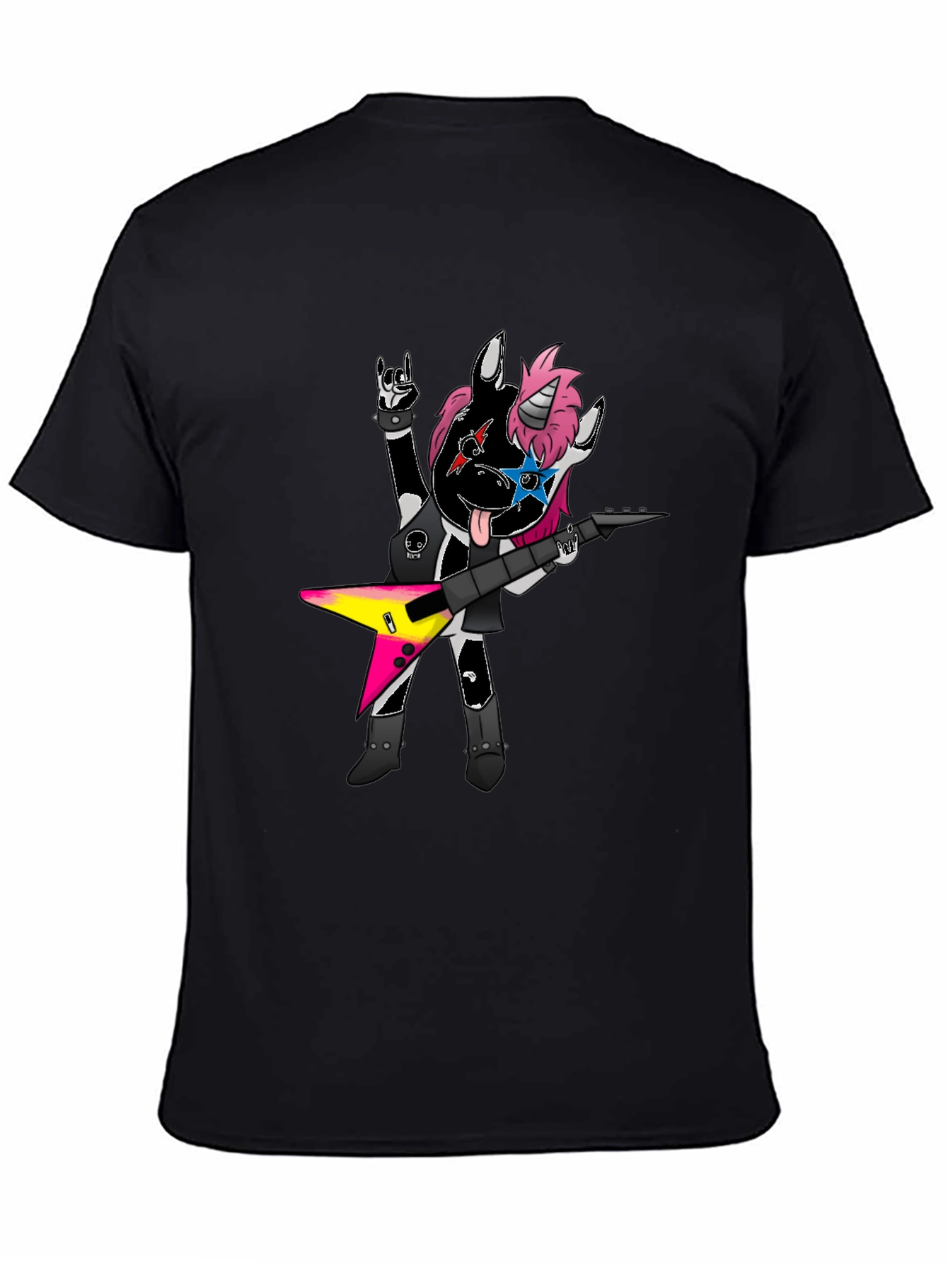 Rockstar Unicorn Graphic Tee - Black