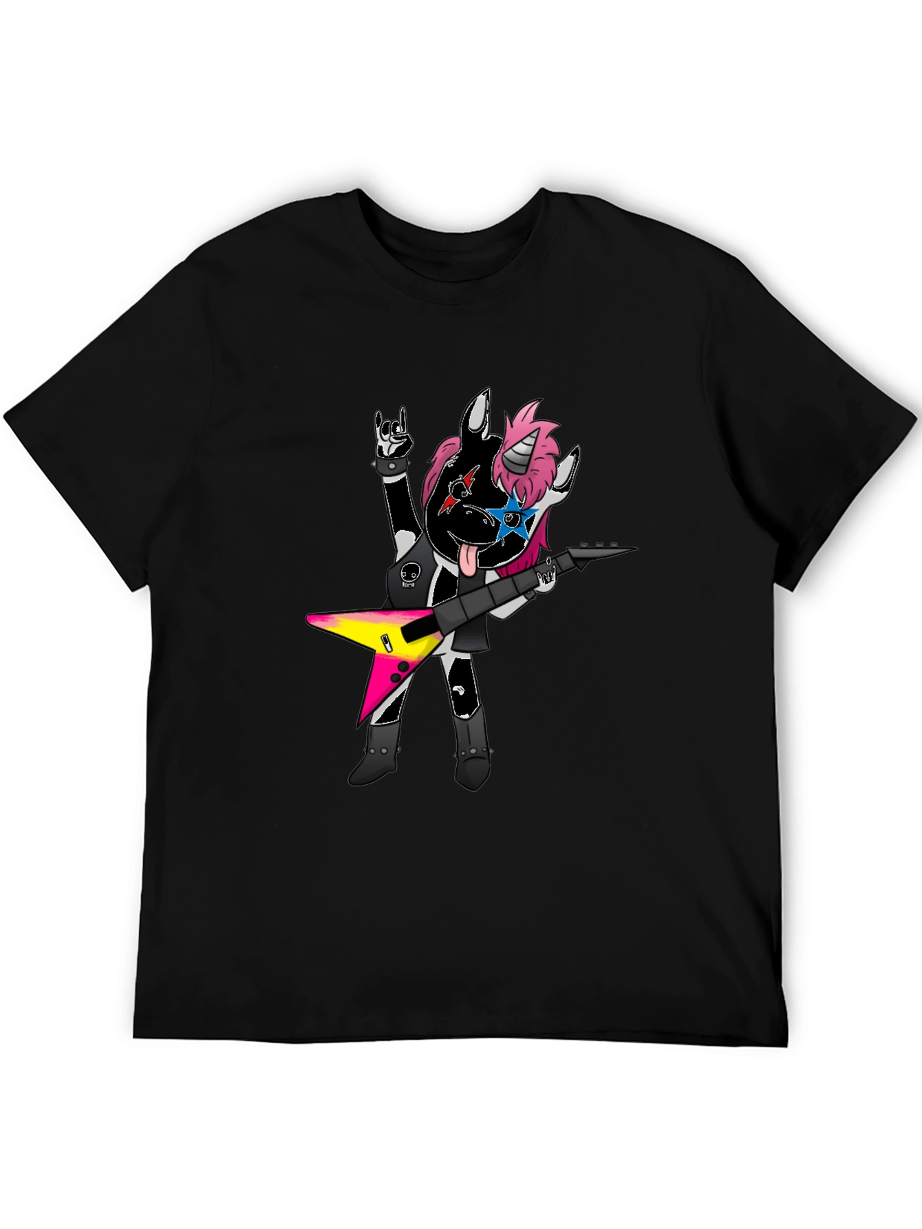 Rockstar Unicorn Graphic Tee - Black