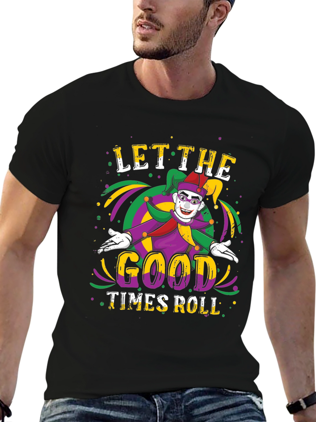 Mardi Gras Jester Graphic T-Shirt