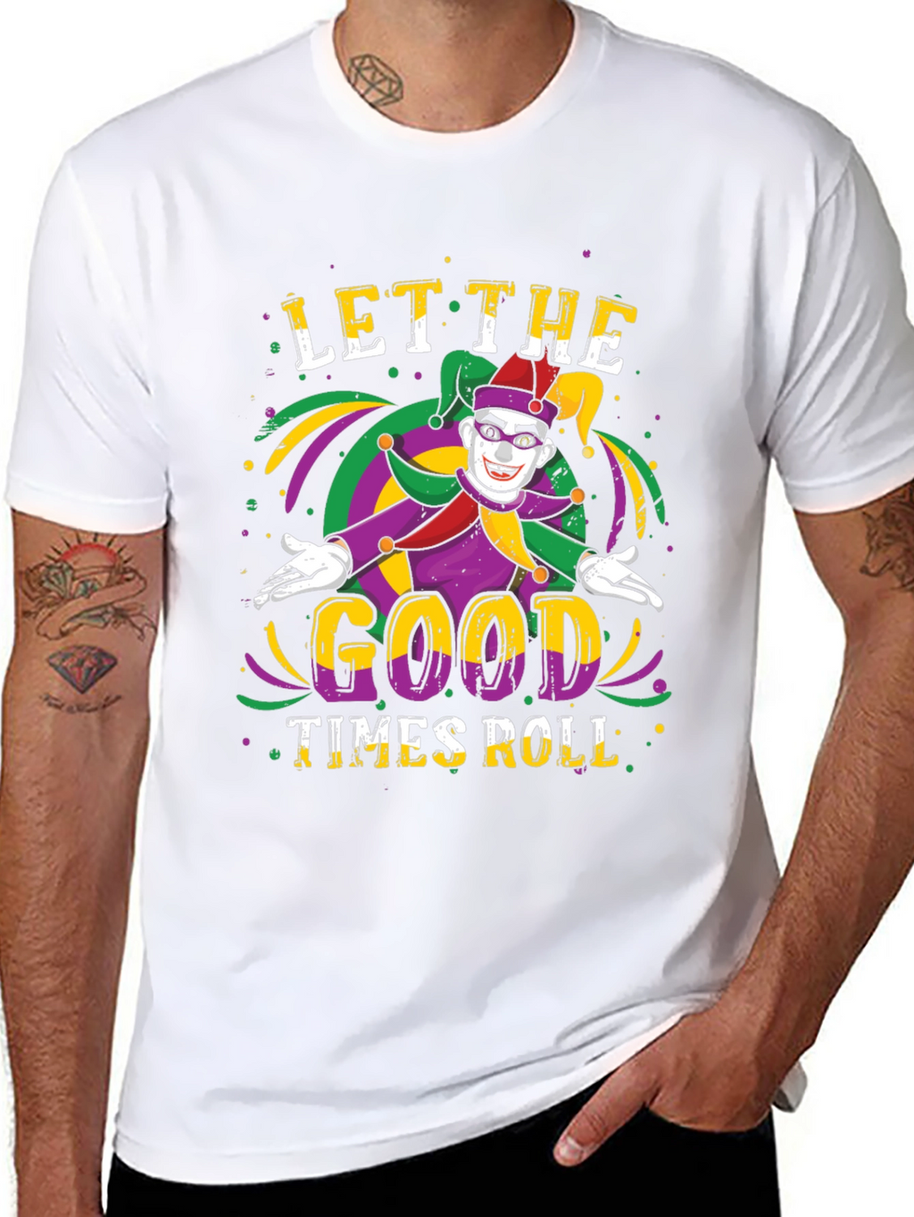 Mardi Gras Jester Graphic T-Shirt