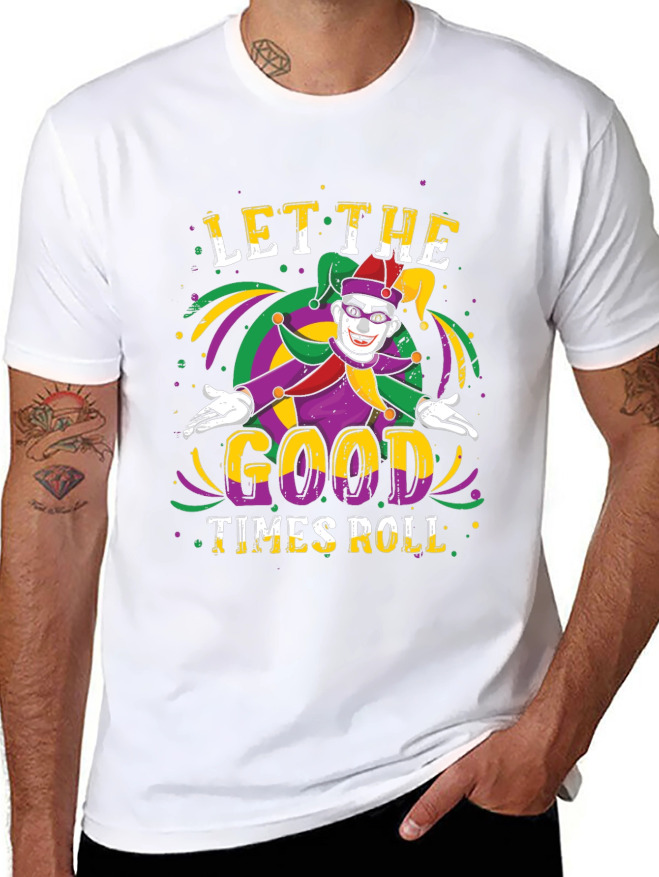 Mardi Gras Jester Graphic T-Shirt