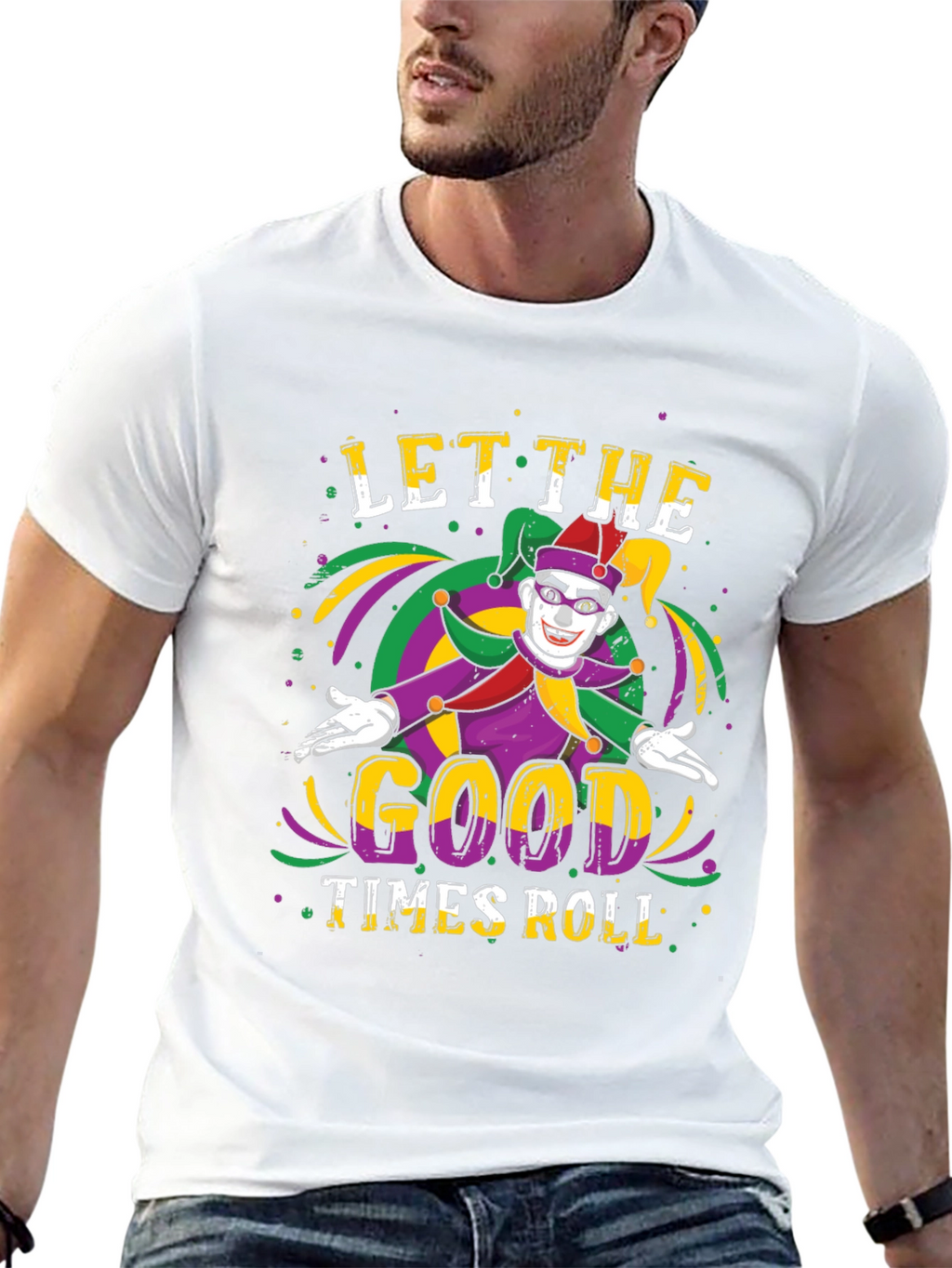 Mardi Gras Jester Graphic T-Shirt