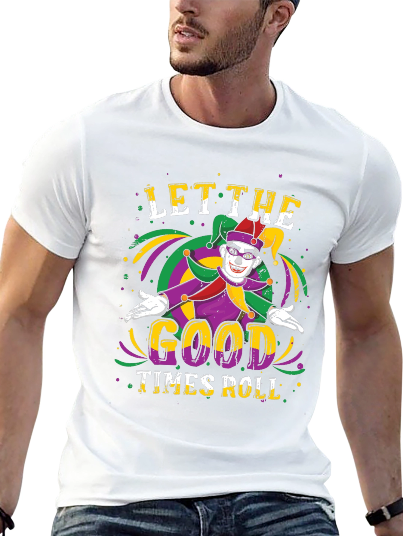 Mardi Gras Jester Graphic T-Shirt