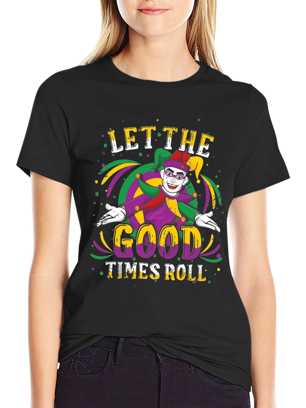 Mardi Gras Jester Graphic T-Shirt