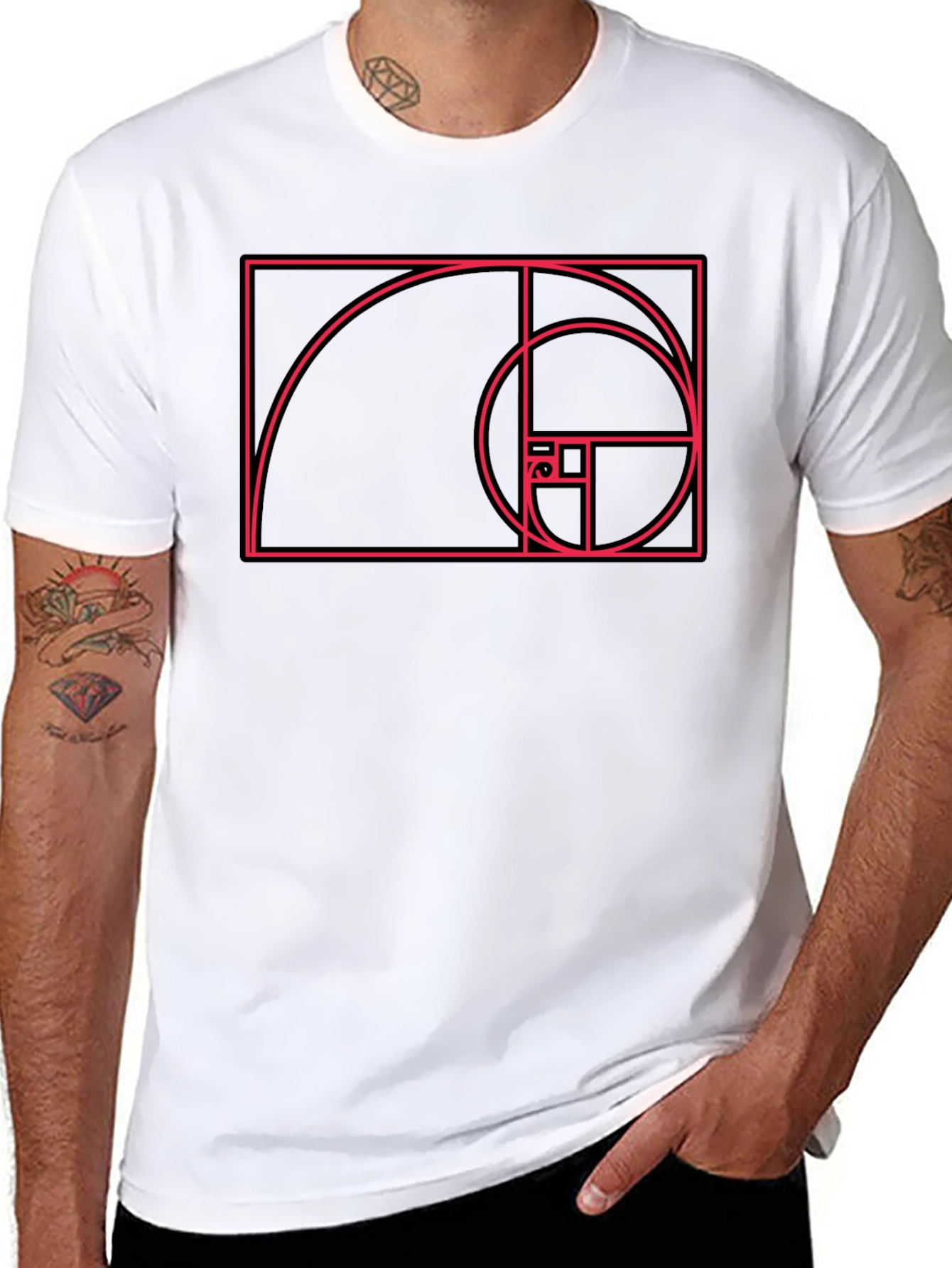 Golden Ratio Fibonacci Sequence Graphic Tee
