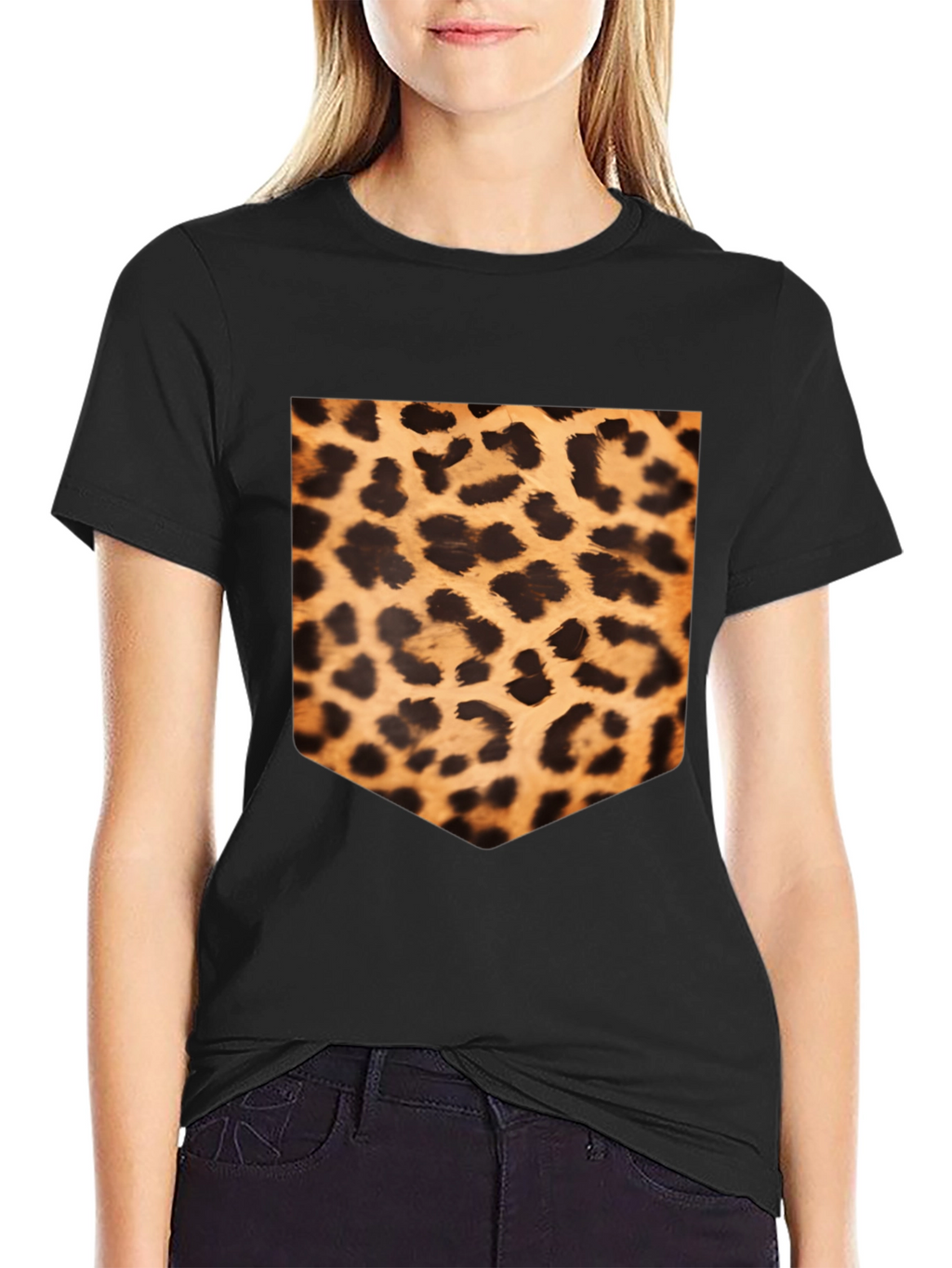 Leopard Print Pocket Tee