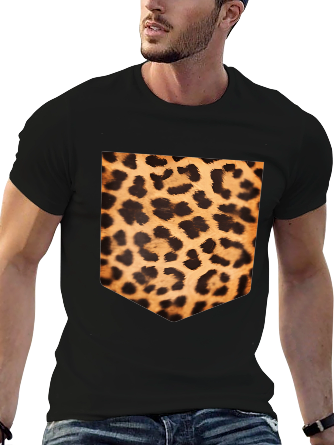 Leopard Print Pocket Tee