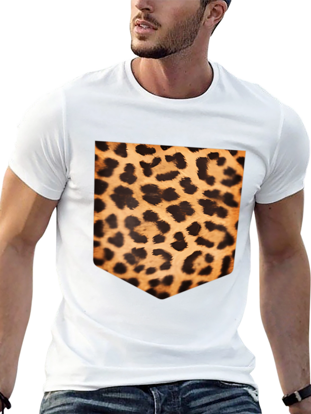Leopard Print Pocket Tee
