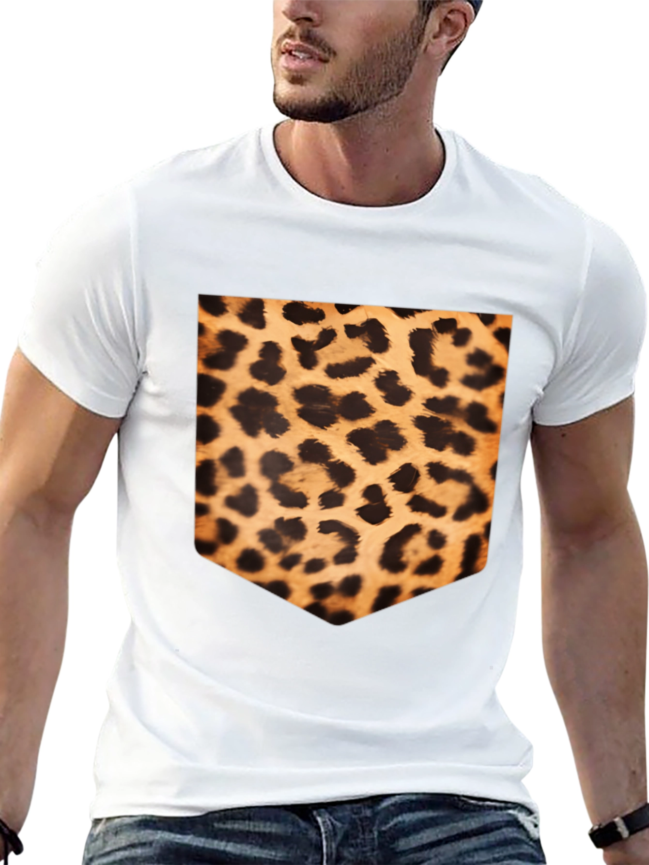 Leopard Print Pocket Tee