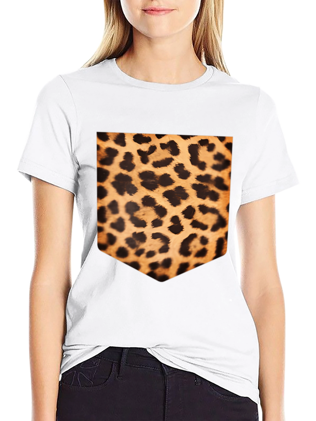 Leopard Print Pocket Tee