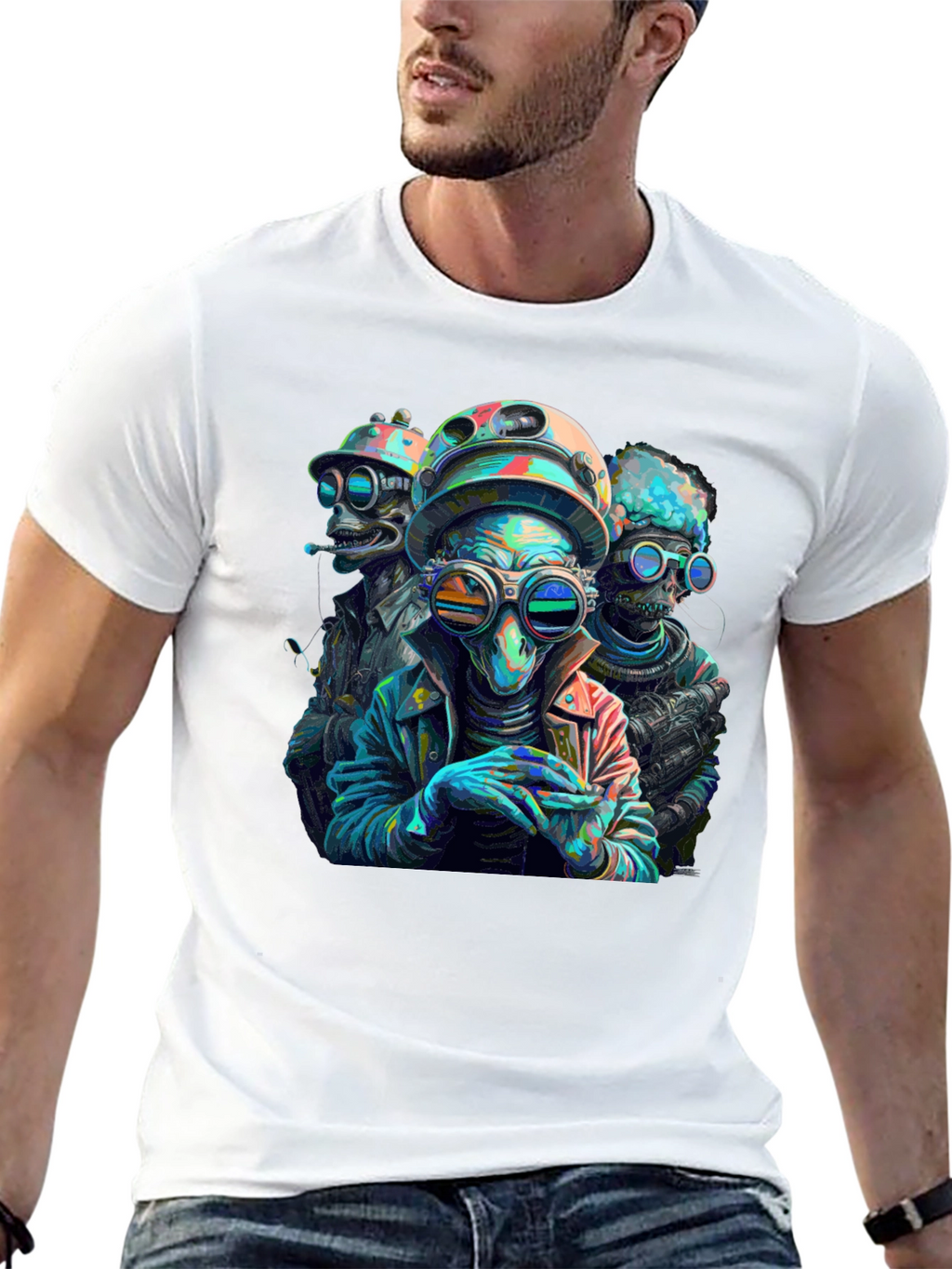 Alien Crew Graphic Tee - Sci-Fi Style