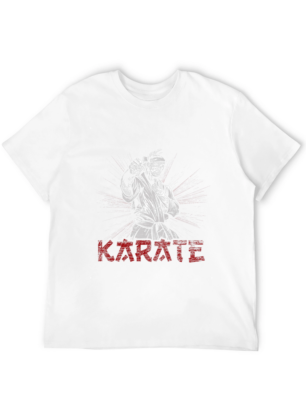Karate Graphic Print Black T-Shirt