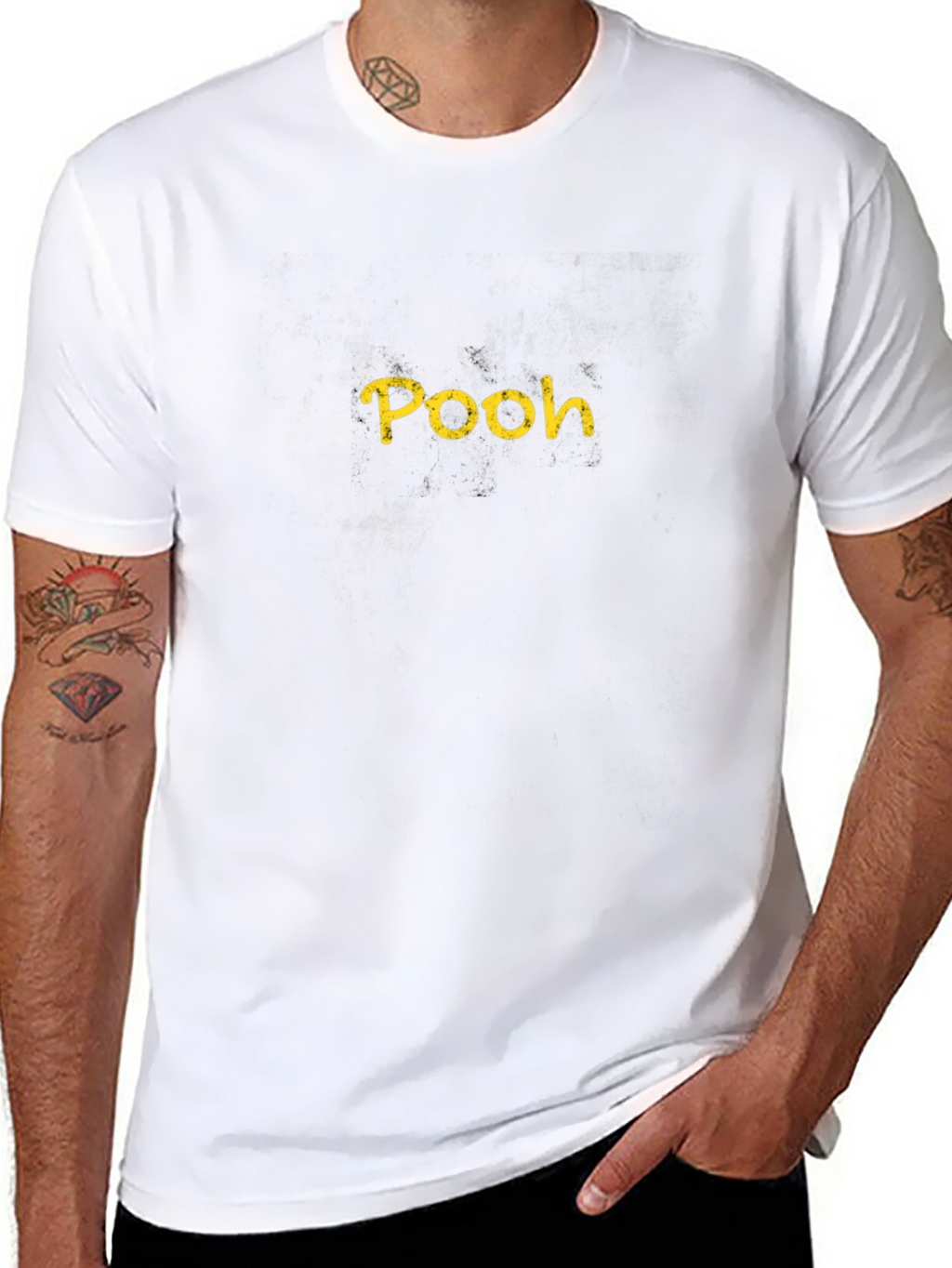 Black Pooh Graphic Tee - Classic Comfort