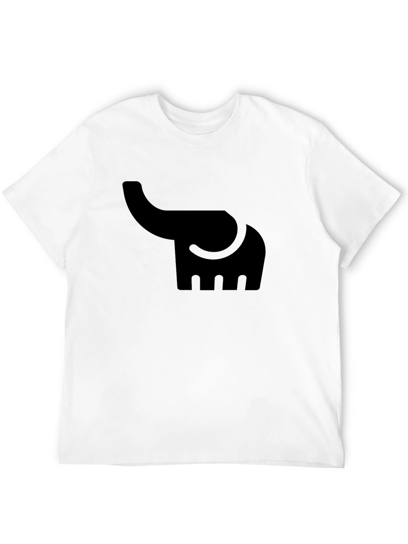 Elephant Graphic Tee - Solid Black Cotton T-Shirt