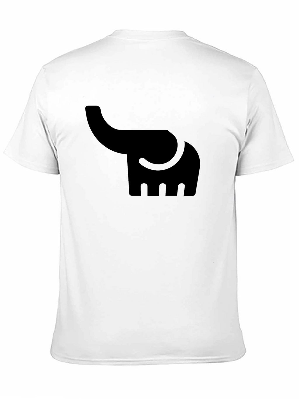 Elephant Graphic Tee - Solid Black Cotton T-Shirt