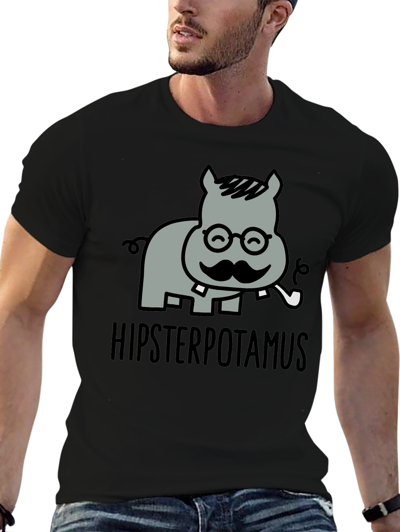 Hipsterpotamus Graphic T-Shirt