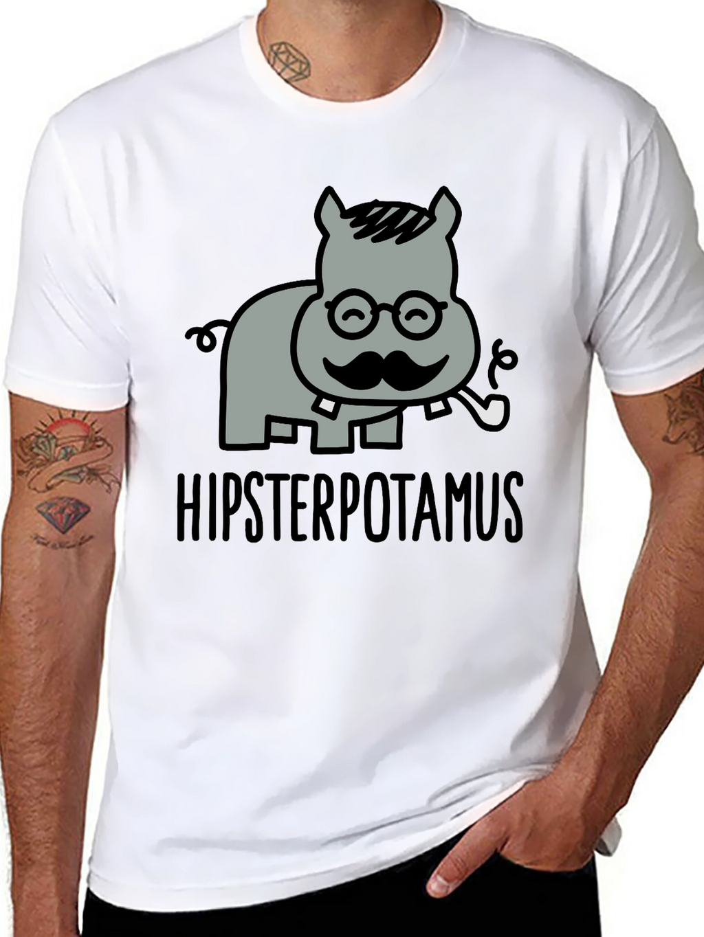 Hipsterpotamus Graphic T-Shirt