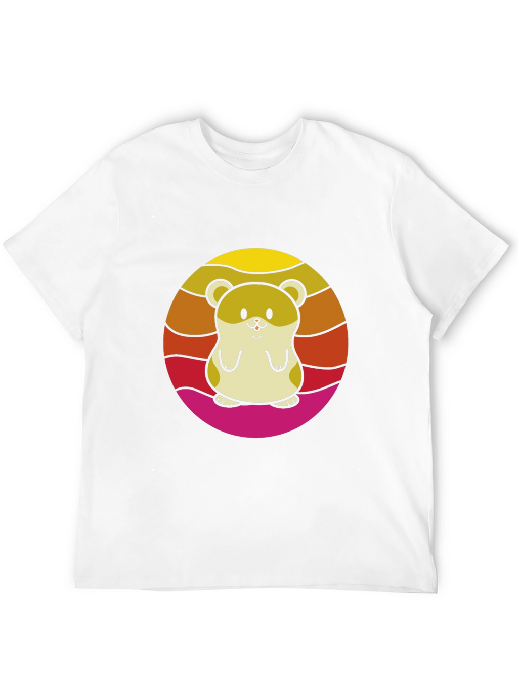 Cute Hamster Sunset Graphic T-Shirt
