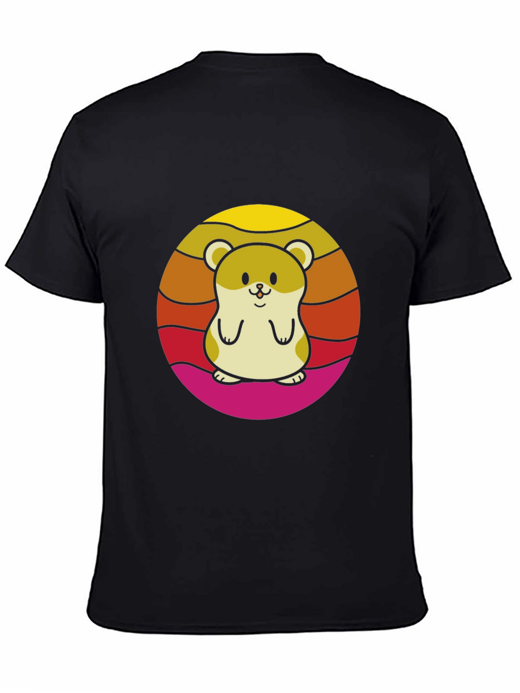 Cute Hamster Sunset Graphic T-Shirt