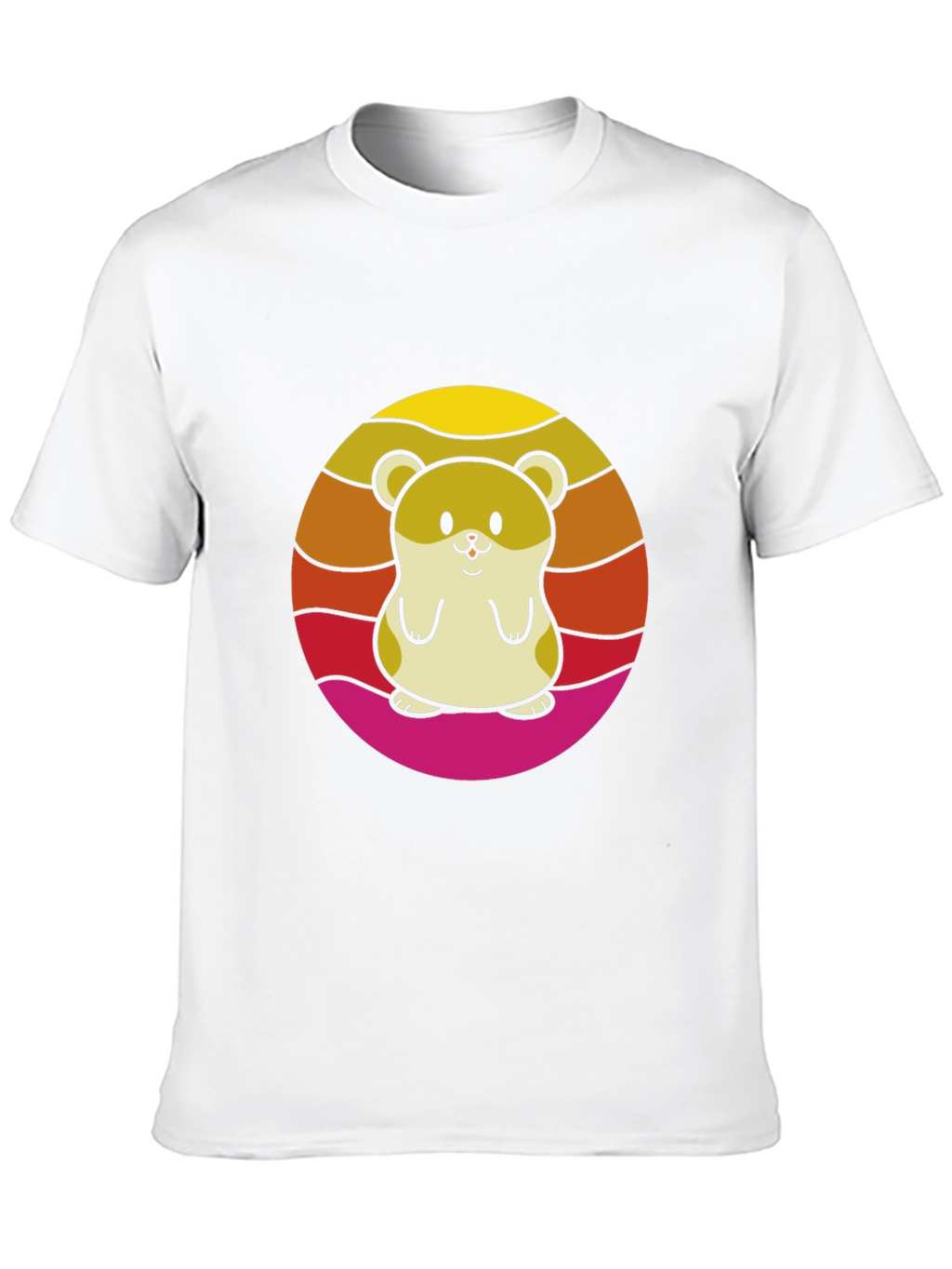 Cute Hamster Sunset Graphic T-Shirt