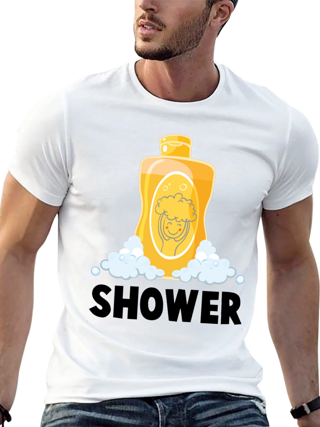 Shower Time Cartoon Graphic Tee