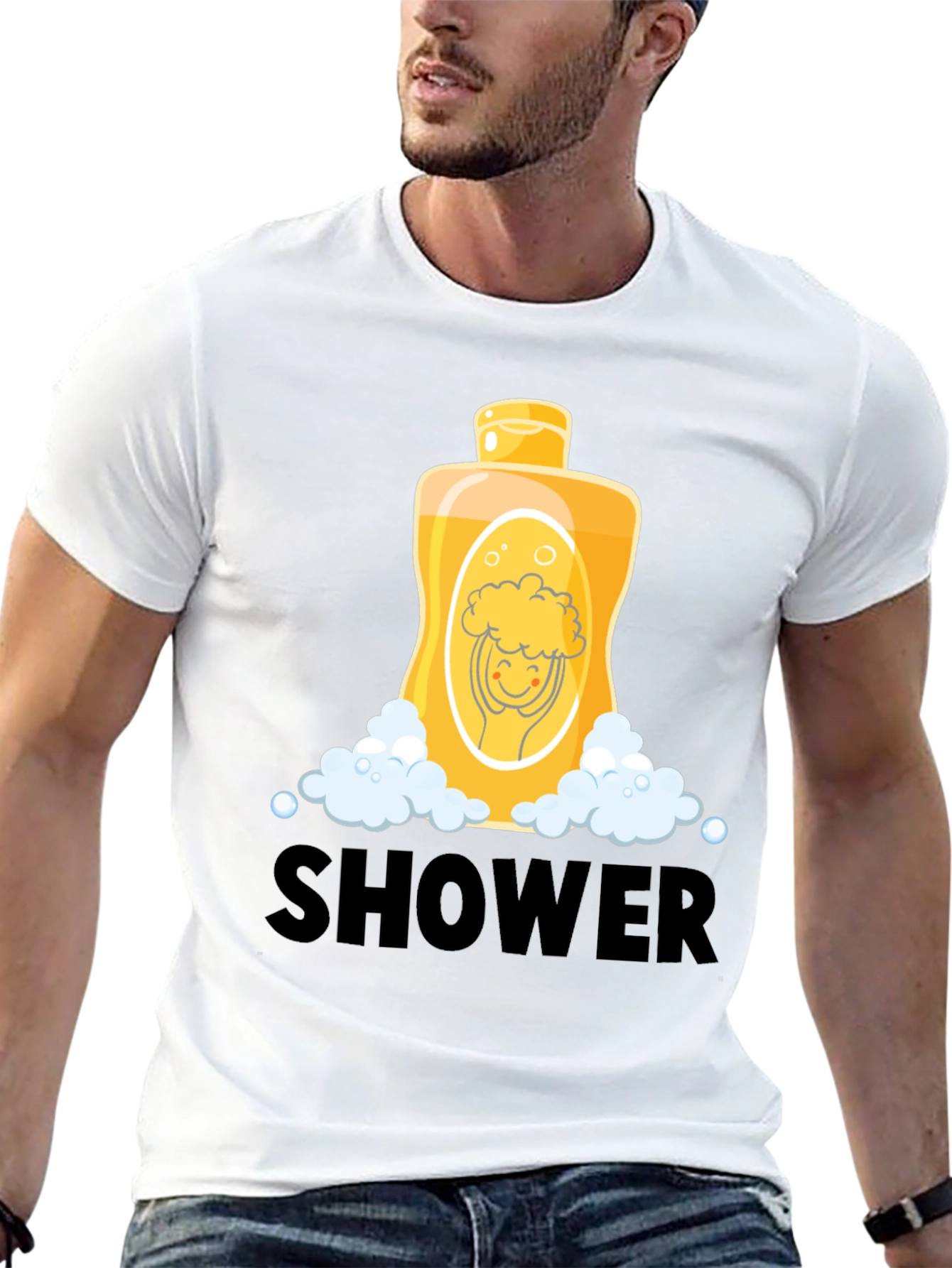 Shower Time Cartoon Graphic Tee