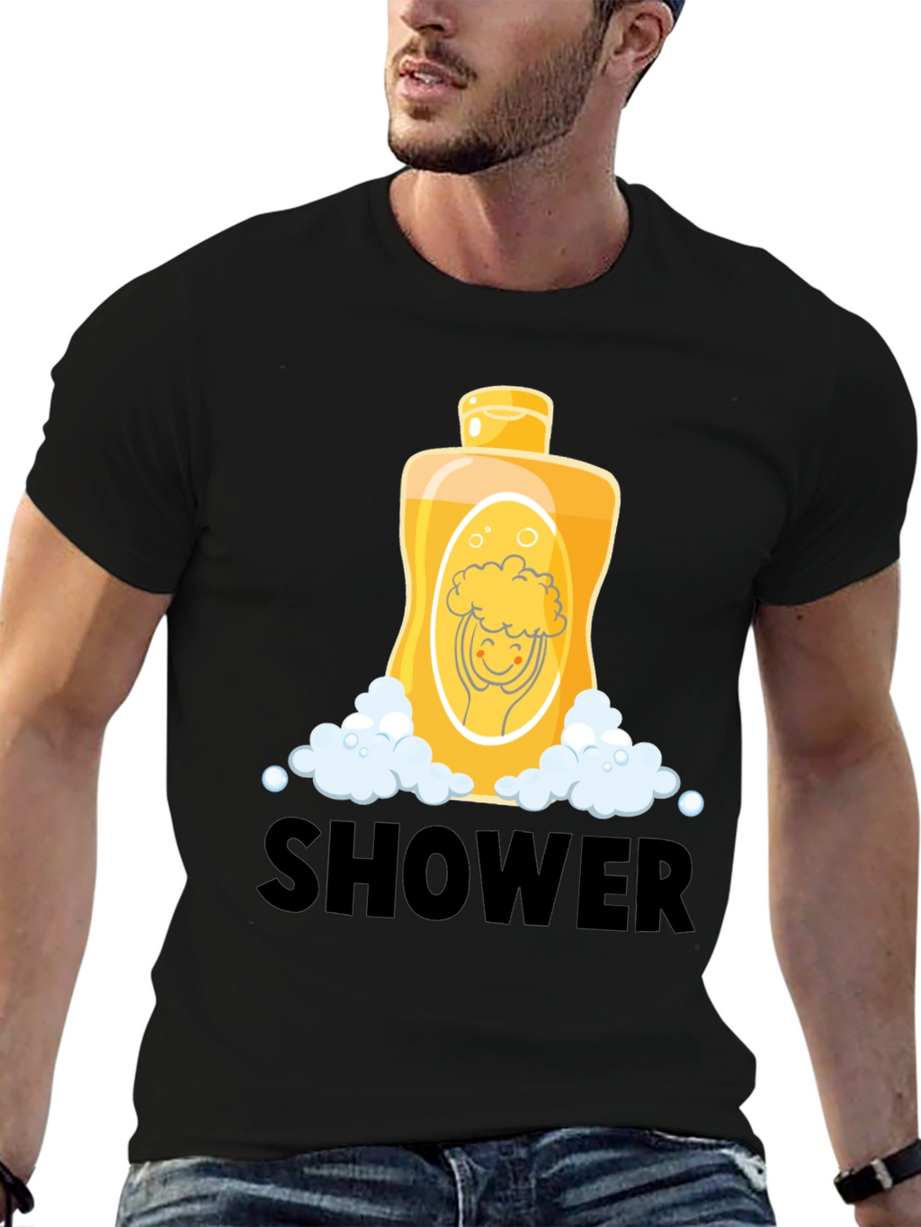 Shower Time Cartoon Graphic Tee