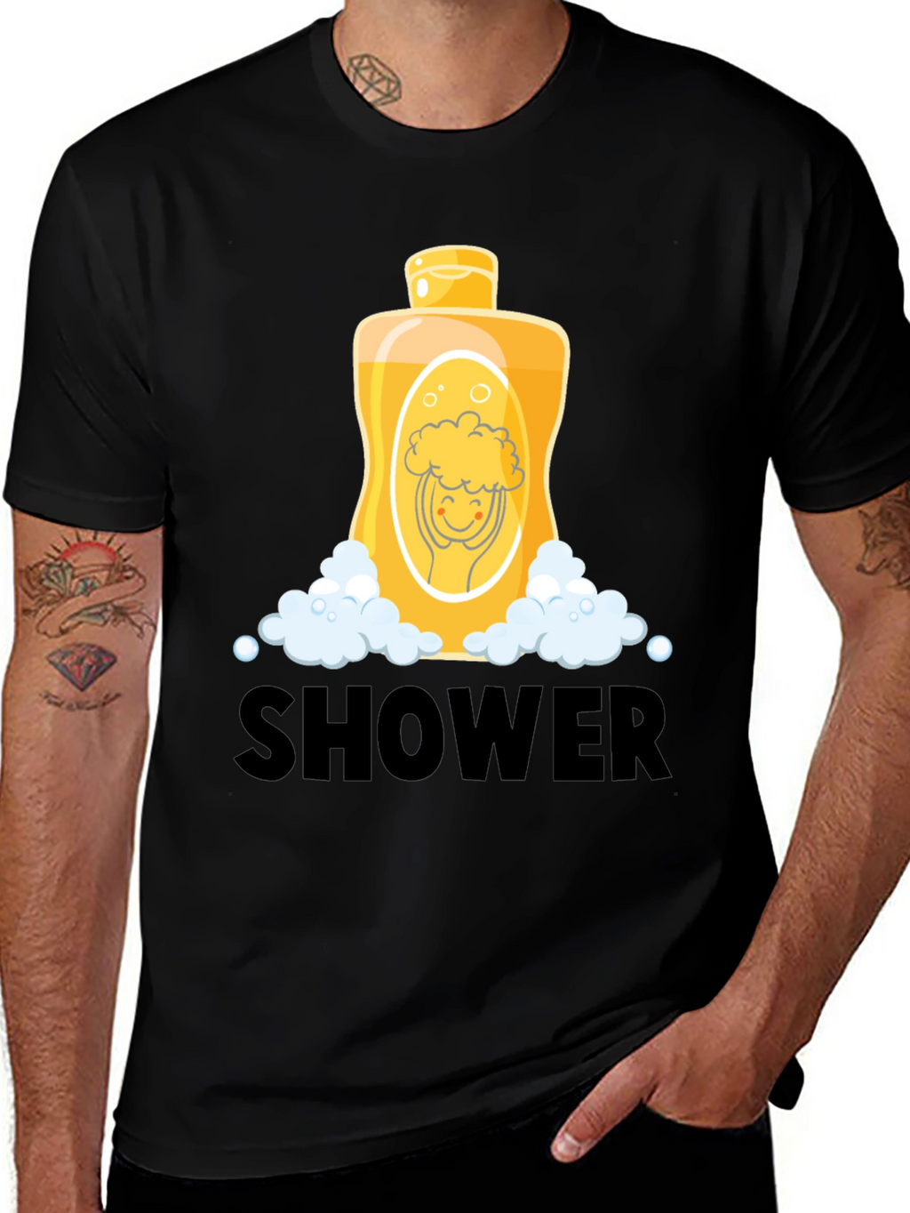 Shower Time Cartoon Graphic Tee
