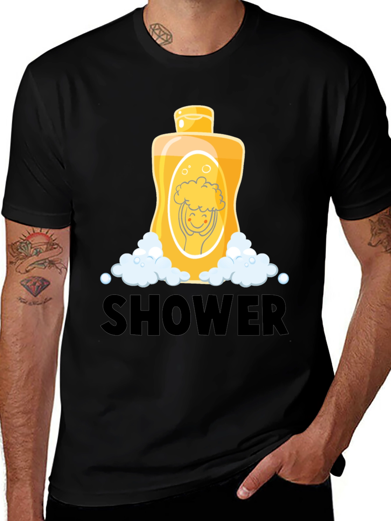 Shower Time Cartoon Graphic Tee