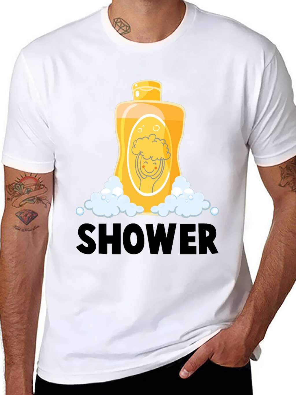 Shower Time Cartoon Graphic Tee