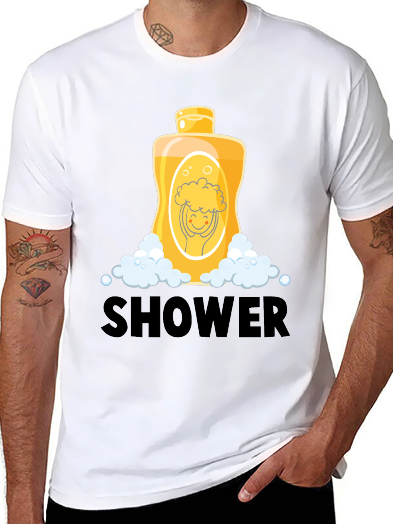 Shower Time Cartoon Graphic Tee