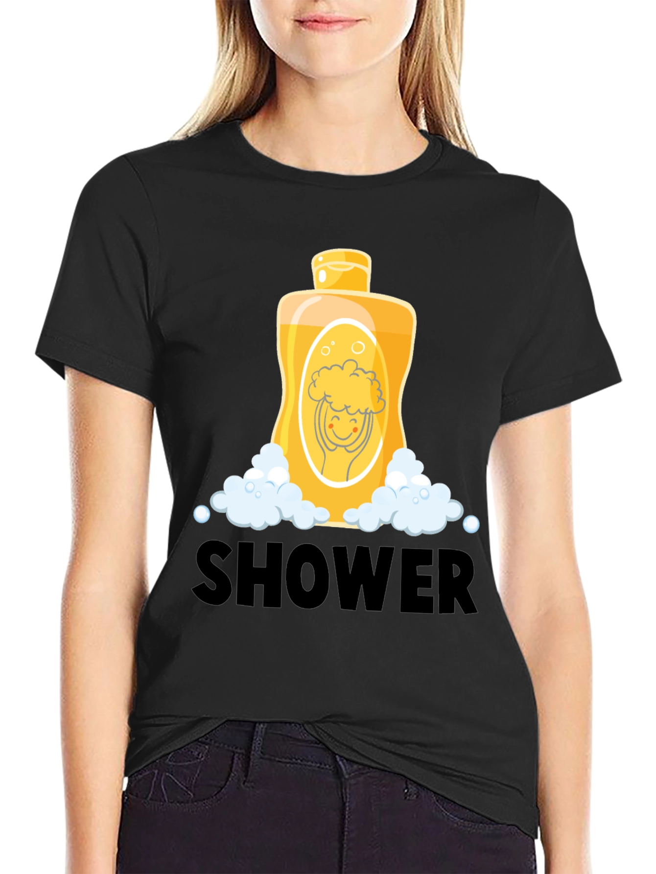 Shower Time Cartoon Graphic Tee