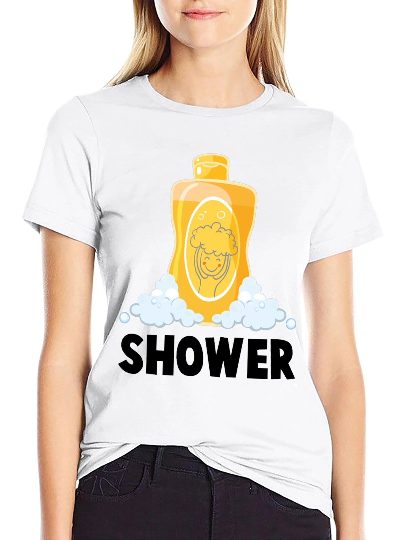 Shower Time Cartoon Graphic Tee
