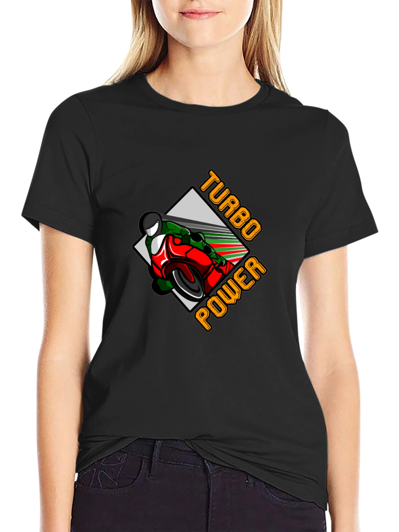 Turbo Power Motorcycle Graphic Tee