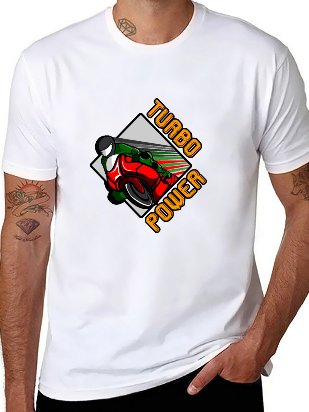 Turbo Power Motorcycle Graphic Tee