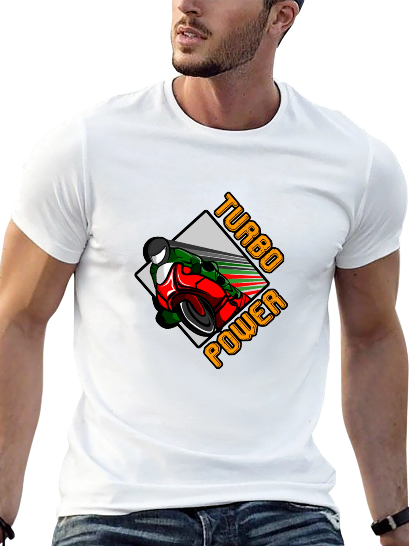 Turbo Power Motorcycle Graphic Tee