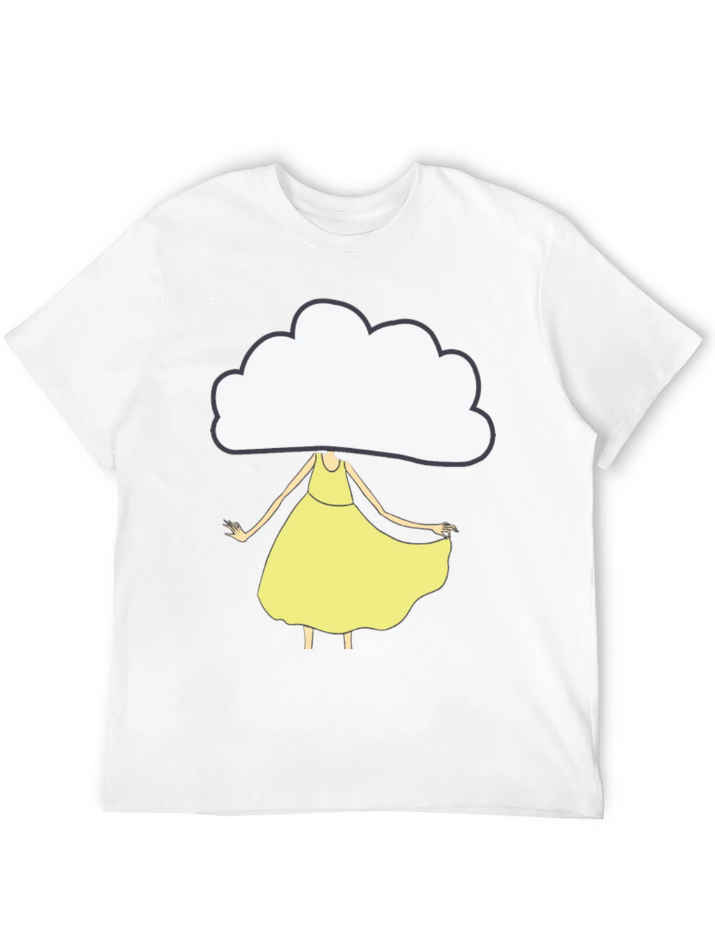 Cloud Head Girl T-Shirt - Unique Graphic Tee