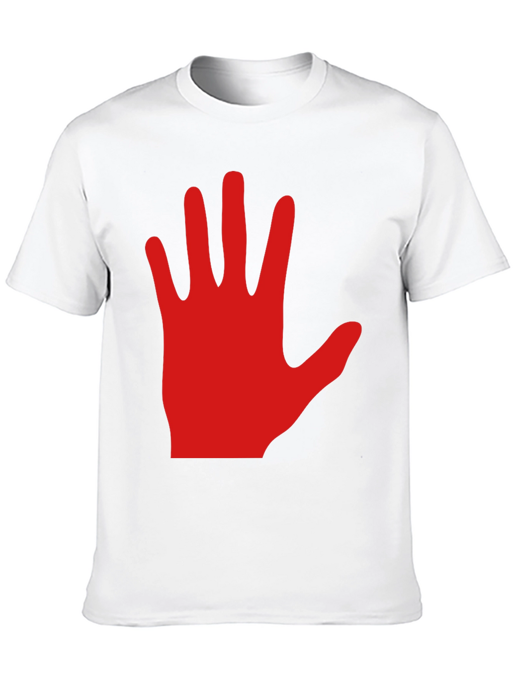 Red Hand Graphic Black Tee Shirt